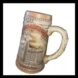 Vintage 1981 Budweiser Chicagoland Beer Stein Breweriana Collectible